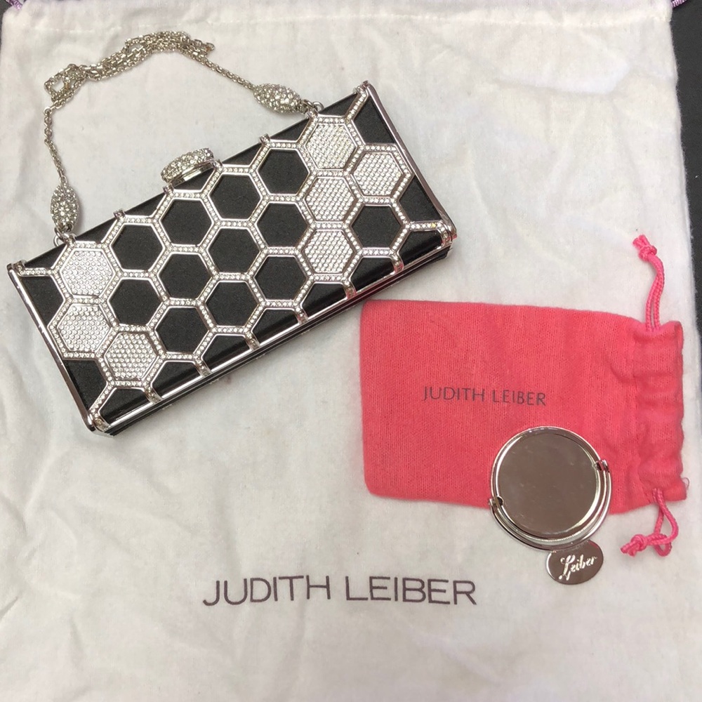 Judith Leiber Crystal Clutch with Cosmetic Mirror
